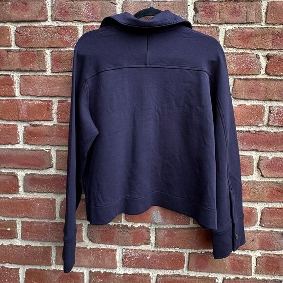 VINCE $345 Cotton Blend Chore Jacket Coastal Blue women's Large NEW - Picture 12 of 12